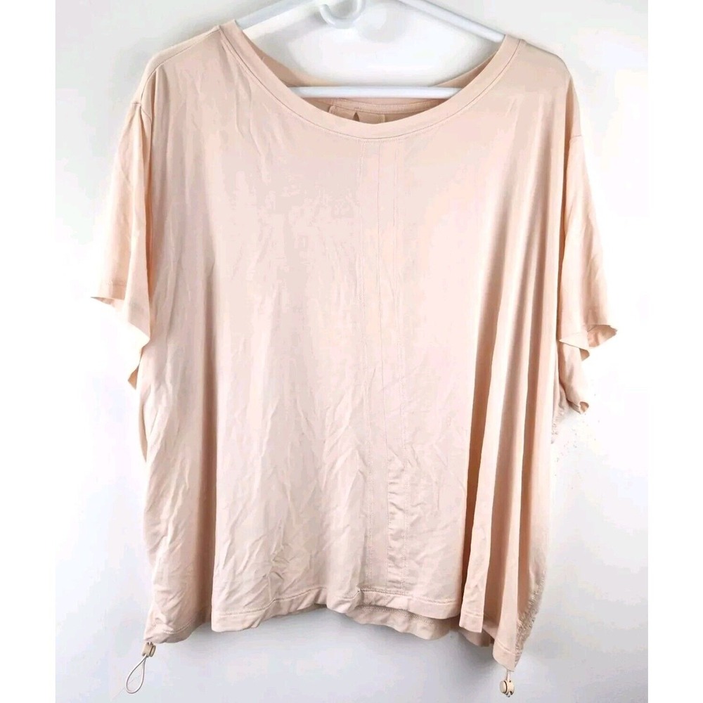 FLX Women's Urban Commuter Peach‎ Cinchable Waist Causal Activewear Top SZ 2X